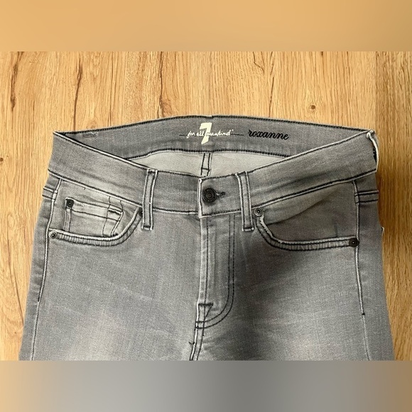 Seven for all Mankind Roxanne Skinny Jeans Gray Size 27 - Picture 10 of 11